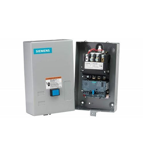Siemens - Non-Reversing Motor Starter Size 00 Three Phase Full Voltage Solid-State Overload Relay OLR Amp Range 0.75-3.4A 24VAC 50-60Hz Coil Combination Type Indoor General Purpose Use - Part #: 14BUB32BJ