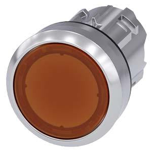 Siemens - 22mm Amber Illuminated Pushbutton Mechanism - Part #: 3SU1051-0AB00-0AA0