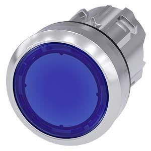 Siemens - 22mm Blue Illuminated Pushbutton Mechanism - Part #: 3SU1051-0AB50-0AA0