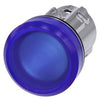 Siemens - 22mm Blue Pilot Light Lens - Part #: 3SU1051-6AA50-0AA0