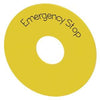 Siemens - 22mm Emergency Stop Label - Part #: 3SU1900-0BB31-0DA0