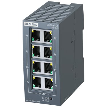 Siemens - Ethernet Switch, 8 Port - Part #: 6GK5008-0BA10-1AB2