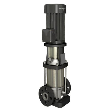 Grundfos - CRN32-4-2 Series Vertical Multi-Stage Centrifugal Pump, 316SS/Viton Construction, ANSI Flange Connections with 15HP, 208-230/460VAC, 60Hz, 3450-RPM Motor (Model CRN32-4-2-U-G-G-V-KUHV) - Part #: 99918060