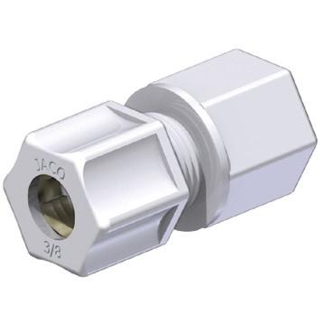 JACO - Female Connector - Polypropylene - 1/2 Tube - 1/2 Pipe - Part #: 25-8-8-P-PG