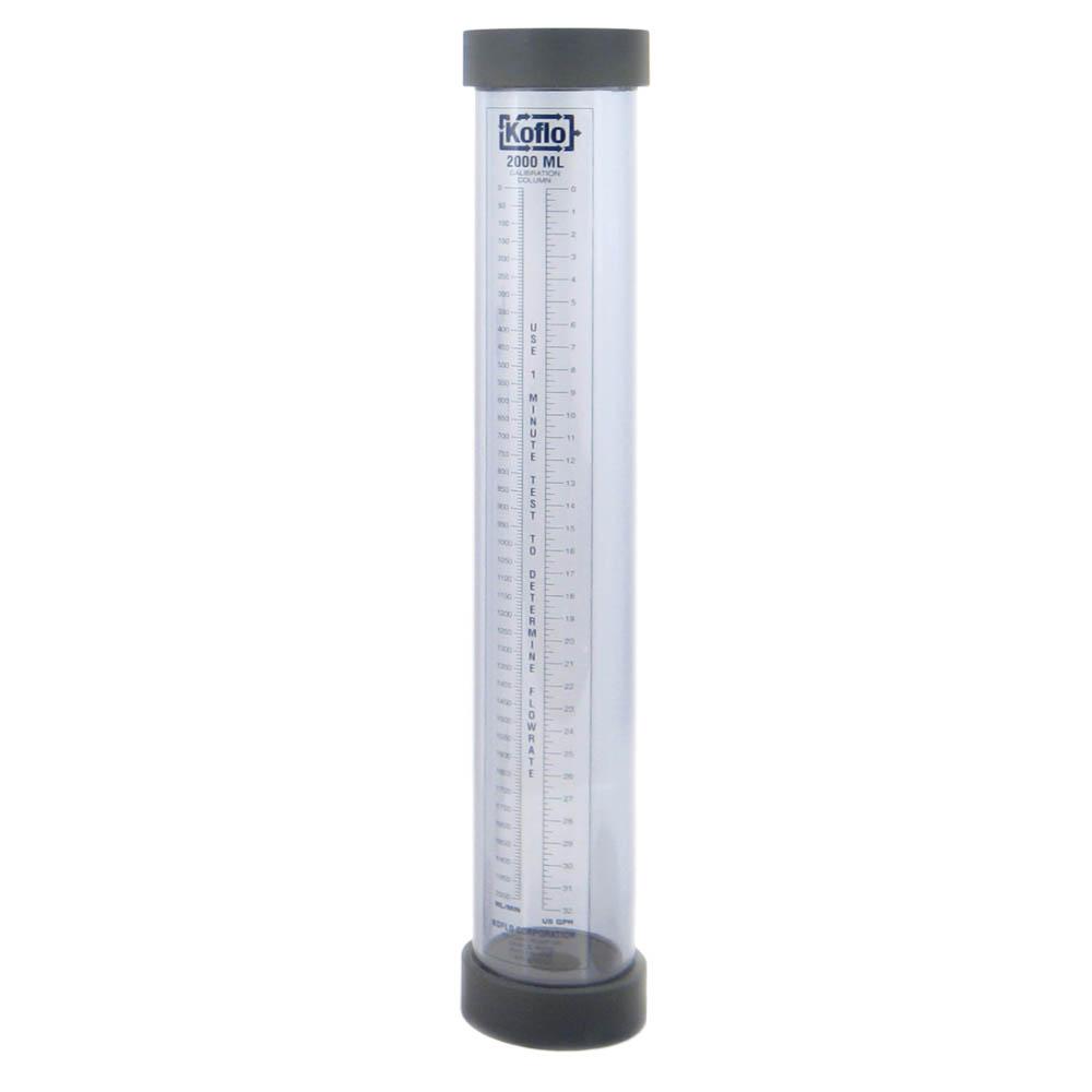 Koflo 2,000 ml - Calibration Column with PVC Body - Vented - 1" FPT Connection - 3" Diameter - 24" Length - Part #: Koflo2000