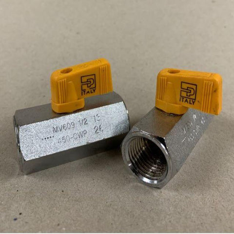 PARKER MINI VALVE - ½” FNPT, 450 CWP, CHROME PLATED BRASS - Part #: MV609-8