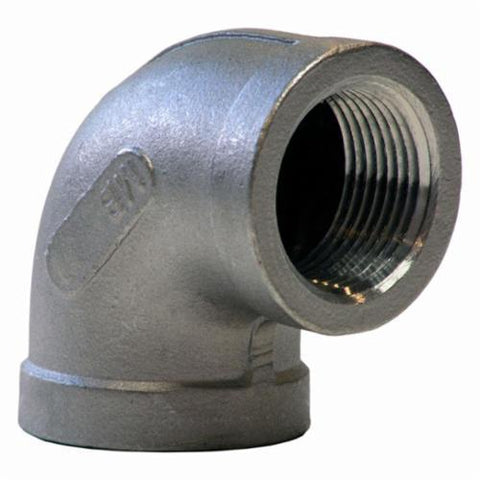 90 ELBOW - 3" - 316 SS - FNPT - 150 lb