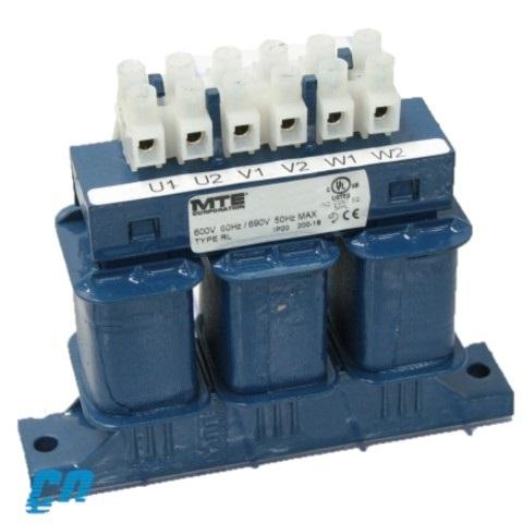 MTE - 1HP 600VAC 5% Impedence Reactor - Part #: RLW-02P106