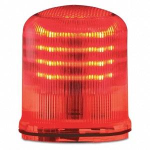 Federal Signal - Streamline Red LED 120V Lens (No Base), Multifunctional: Steady, Flashing, and Rotating  - Part #: SLM100R