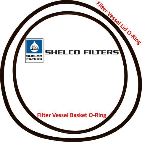 Shelco Buna Gasket for Swing Bolt Cover, Size #1 or #2 Bag Housing (Lid O-Ring) - Part #: 8017-SB-KIT-B