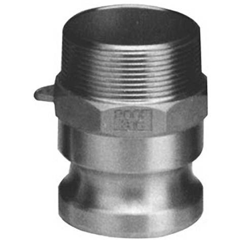 2" Male CAM by Male Thread - Type F - 316 Stainless Steel - Part #: F200-SS