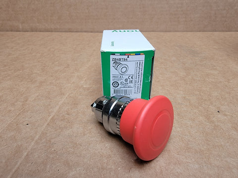 Schneider Electric - 22MM Red Emergency Latching Pushbutton, Push-Pull - Part #: ZB4BT84